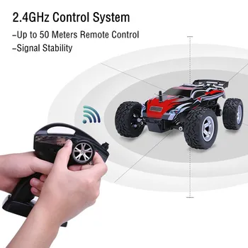2.4 GHz, 1:24 diaľkové ovládanie auta tlmiče off-road vozidla, off-road závodná PVC elektronické autíčka na diaľkové ovládanie auta