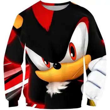 Nové Kreslené Pulóver Tee 2020 Sonic the Hedgehog Jar Jeseň Deti Mikina Topy s Dlhým Rukávom T-Shirt Dievčatá Chlapci Detské Oblečenie