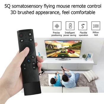 O5 Lietať Vzduchom Myši Hlas Diaľkové Ovládanie Pre Android TV Box IPTV Wireless 2.4 G Gyro Snímanie Diaľkové Ovládanie s USB Prijímač