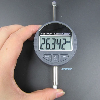 1inch Micron digitálny ukazovateľ 0-25 mm 0.001 mm elektronický indikátor dial rozchod dial indikátor