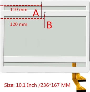 Biela 10.1 Palcový pre Yuntab K107 / LNMBBS K107 Kapacitný Dotykový Displej Panel Opravu, Výmenu Náhradných Dielov HN 1040-FPC-V1