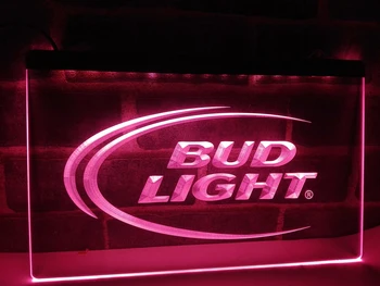 LE003 - Bud Lite Pivo Bar, Pub Club Logo LED, Neónové Svetlo, Prihláste domova remeslá