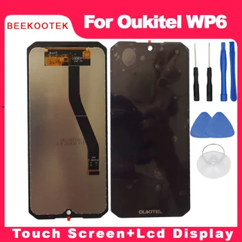 BEEKOOTEK Pre Oukitel WP6 LCD Displej a Dotyková Obrazovka Digitalizátorom. Montáž Nahradenie Nástroje +Lepidlo Pre Oukitel WP6