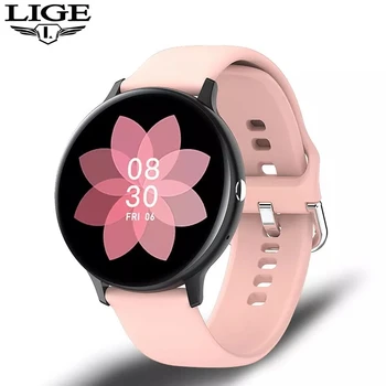 LIGE Módne Digitálne Hodinky Ženy Bluetooth Hovor Sledovať Monitor Srdcového rytmu Hudby Skladovanie Multi-Sport Mode Nepremokavé Ženy hodinky