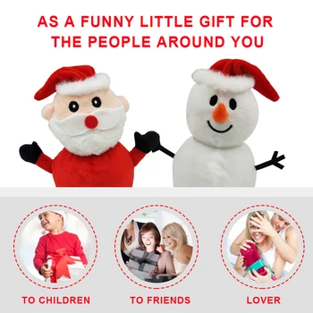 2020 Nové Snehuliak Santa Claus Bábika Reverzibilné Plyšové Hračky Obojstranný Flip Narodeninám Deti, Dievčatá Bábiky Výzdoba, Vianočné Darčeky