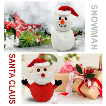 2020 Nové Snehuliak Santa Claus Bábika Reverzibilné Plyšové Hračky Obojstranný Flip Narodeninám Deti, Dievčatá Bábiky Výzdoba, Vianočné Darčeky