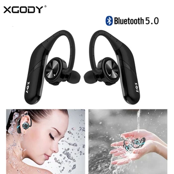 XGODY S800 TWS In-Ear Športové Slúchadlá Bluetooth 5.0 Nepremokavé Bezdrôtové Stereo Slúchadlá Šumu Slúchadlá Mikrofón pre Telefón