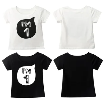 Deti Bavlna T-shirts som 1 2 3 4 rokov dievčatá a chlapci rodinnú oslavu t-shirt Letné Detské Oblečenie Batoľa Detská Dieťa Topy T Tričko