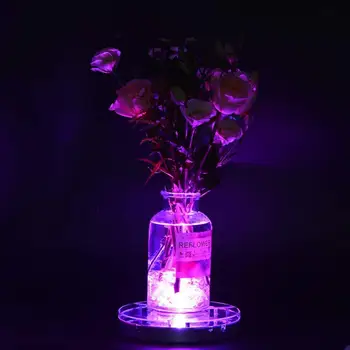 8 cm led svetlo základňu pre centerpieces s RGBW bodové osvetlenie s diaľkovým ovládaním pre svadobné party dekorácie, vázy candelabra