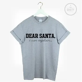 Vážení Santa T Shirt Vianočné tričko Top Tumblr Slogan Lásky, Nenávisti, Lumbálna Darček na vianoce Ďalšie Veľkosti a Farby-B068