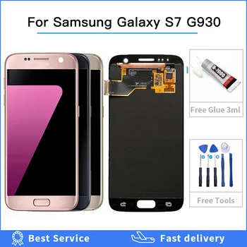Nové Super AMOLED Pre Samsung Galaxy S7 G930A G930F SM-G930F LCD Displej Dotykovej Obrazovky Montáž Na Samsung S7 G930