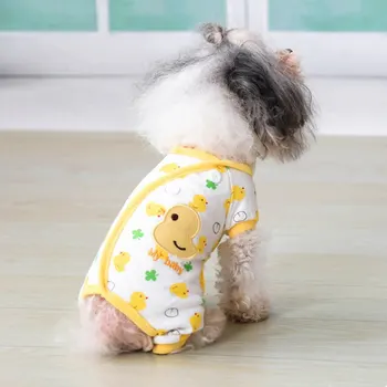 Roztomilý Malý Pes Pyžamá pre spoločenský Pes Oblečenie pre Mačky Puppy Jumpsuit Chihuahua Psa Kabát Pomeranian Pes Vytlačiť T-shirt