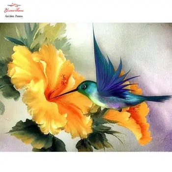 Diy Diamond Maľovanie Hučanie Vtákov Domáce Dekorácie Mozaiky Kvet Diamond Umenie Plný Vrták Zvierat Ručné Darček