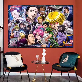 Hunter X Hunter Japonskom Anime Plagát A Vytlačí Komiksu, Maľby Na Plátno Na Stenu Umenie Obrázok Pre Obývacia Izba Moderné Domáce Dekorácie