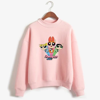 Kawaii buttercup powerpuff estetické roztomilé dievčatá Mikina Módne Oblečenie pre Ženy Karikatúra tlače hoodie jeseň fashion top