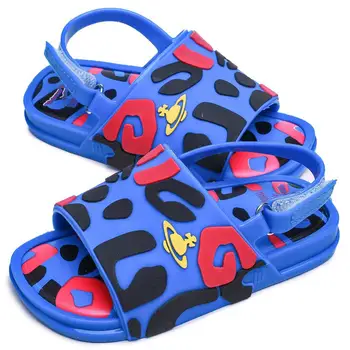 Mini Chlapci Dievča Sandále 2018 kamufláž leopard chlapec sandále dievčatá unikli prst sandále zahraničného obchodu PVC sandále