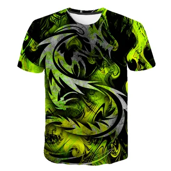 2020 Nové Módne Psychedelic T-shirt Fractal Umenie Abstraktné Grafika 3D Tlač Muži Ženy Lete Streetwear Bežné tričká čaj