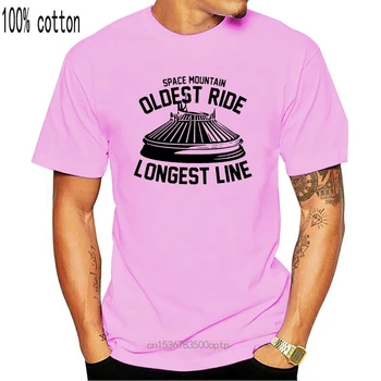 Space Mountain Najstaršie Jazda Najdlhšia Linka T Shirt Pánske Tričká Krátky Rukáv Trend Oblečenie Klasické Kvalitné Vysoko Kolo Štýl 2020