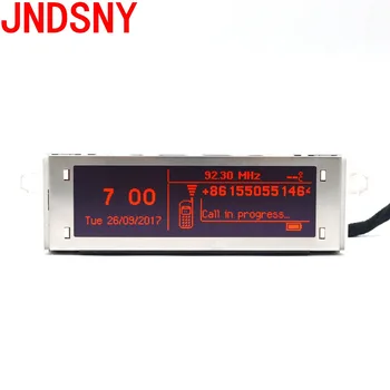 JNDSNY Červený displej podpora USB a Bluetooth Displej červená monitor 12 pin pre Peugeot 207 307 408 citroen C4 C5 Červená Obrazovke.12 pin