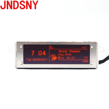 JNDSNY Červený displej podpora USB a Bluetooth Displej červená monitor 12 pin pre Peugeot 207 307 408 citroen C4 C5 Červená Obrazovke.12 pin