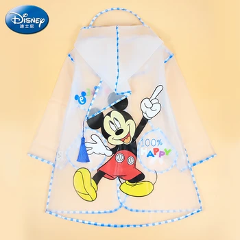Disney Minnie Mickey Detský Pršiplášť pre Deti Nepremokavé Daždi Kabát Rainwear Rainsuit Študent Cartoon Dievčatá Daždi Kabát