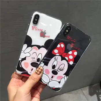 2021 Disney Mickey pre iPhone 6/7/8 plus xr xs max 11pro max kawayi transparentné kupé telefón prípade