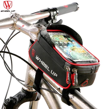 KOLIESKOM NAHOR Bicykli taška Veľká kapacita rainproof sedlo Taška 6.0 palcový dotykový displej mobilného telefónu taška S slnečná clona Požičovňa zariadenia