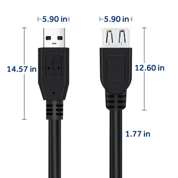 JOYKER USB Predlžovací Kábel USB Type A Male na Male USB 3.0 Extender pre Chladič Pevného Disku Webcom fotoaparát, USB Kábel Extens
