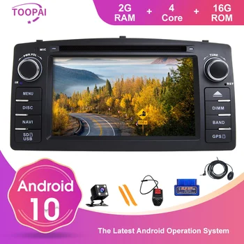 TOOPAI Android 10 Pre Toyota Corolla E120 BYD F3 Auto Multimediálne Navigácie GPS SWC DVD a CD Prehrávač Médií Vedúci Jednotky Auto Rádio IPS