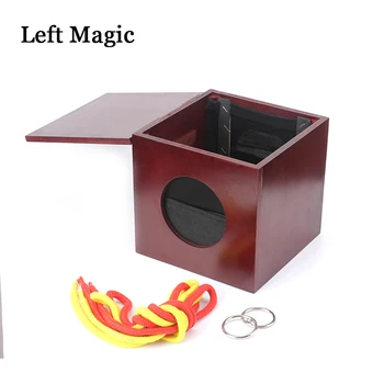 Dekan Okno (Dekan Kôpor) magia Prepojenie Laná A Krúžok Box magické triky, drevený box fáze magie ilúziu, veľkoobchod