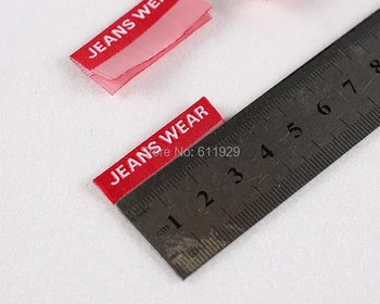 Džínsy štítok oblečenie tkaná etiketa hlavnom štítku, vyšívané tag 100 ks veľa