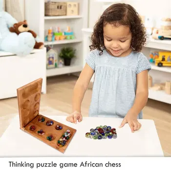Myslenie Puzzle Hra Častice Návrate Afriky Gem Šach Mancala Deti Rady Strategická Hra Deti Hračky