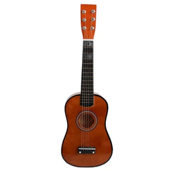 23inch Gitara Mini Gitara Lipa detský Hudobný Hračka Akustické Strunový Nástroj s Plectrum 1. String Káva