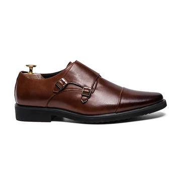Veľkosť 13 Mens Formálne Topánky Dvojité Mních Popruh Oxford Koža Štvorcové Prst Módne Šaty, Business Topánky Pohodlné Bežné Mokasíny