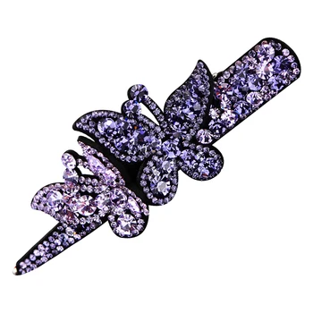 Ručné Luxusné Rakúsko Drahokamu Vlasy kolíky Módne Motýľ Crystal ženy Vlasy Klip Rozšírené živice Svadobné Doplnky do Vlasov