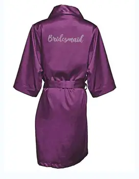 Nové Hodvábne Kimono Šaty, Župan Ženy Hodváb Bridesmaid, Rúchu Sexy Červené Šaty Saténové Šaty, Dámske Župany