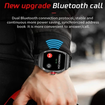 Vwar TK18 Bluetooth Smart Call Sledovať tepovú frekvenciu, Krvný Tlak Monitor Fitness Tracker Muži Ženy Vodotesný IP68 Smartwatch
