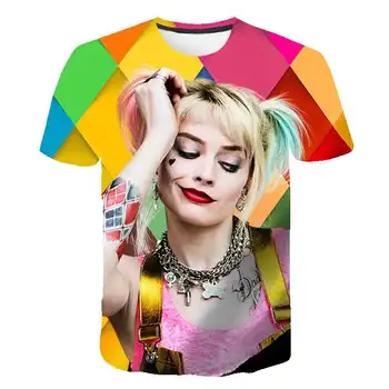 Letné Harley Quinn T-shirt Samovražedné Komando t-shirt chlapcov, oblečenie Monster Cosplay Kostým Top Tee Tričko Pre dieťa Anime Streetwear
