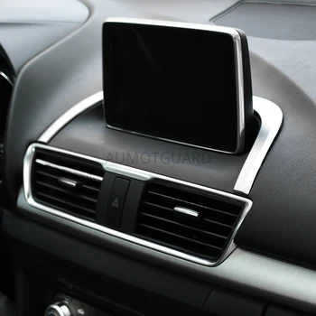 Auto ABS, Centrálne Navigáciu Dekoratívne Výbava Centrum Panel Panel Kryt Interiérové Doplnky pre Mazda 3 Axela-2016