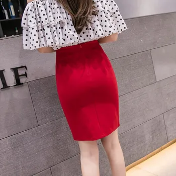 SexMKL Plus Veľkosť Mini Sukne Dámske 2020 Módne Vysoký Pás Sukne Sexy Kórejský Štýl Ženy Wokwear Ceruzku Sukne Faldas Jupe Femme