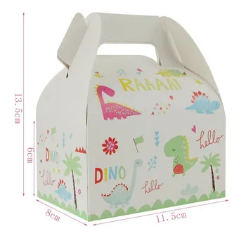 6 Ks Kawaii Candy Box Cake Box Darčekové Tašky pre Deti Dinosaurus Dino Tému Party Baby Sprcha Party Dekorácie, Party Prospech Dodávky