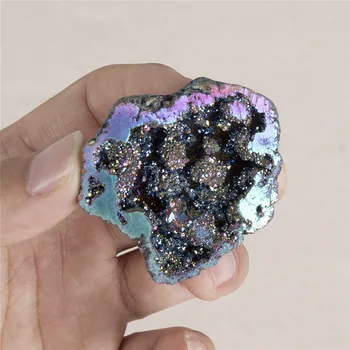 1pcs Prírodného Kremeňa Geode Klastra Crystal Kamene Vzor Domova Kamene Achát
