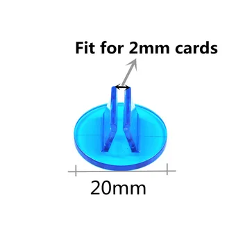 50Pieces/Nastavenie 6 Farieb Priehľadný Plastový Stojan pre 2 mm Papier Karty Doskové Hry Komponenty Držiteľa Karty Pre Herné Karty