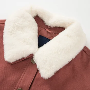 SEMIR Bavlnená bunda ženy 2020 zimné ženy, prešívaná bunda klope bunda voľné teplý chlieb štýl zimný kabát pre ženy