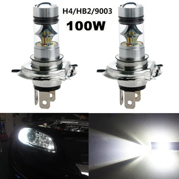 2 ks H4 100W Vysoký Výkon Biela 7500K Auto LED Reflektor svietenie Hmlové Svetlá vhodné pre väčšinu automobilov Vysokej Kvality