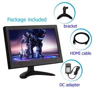 7 Palcový LCD Full HD 1024x600 Prenosný Fotoaparát na Displeji Viewfinders AV Vstup/VGA/HDMI/BNC Black Metal Shell pre PS3/xbox PC Monitor