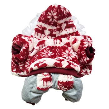 Pet oblečenie v zime teplé krátku niť šteňa zimný kabát módne kapucňou jeleň vzor S-XL mäkké pohodlné psa bunda psie oblečenie
