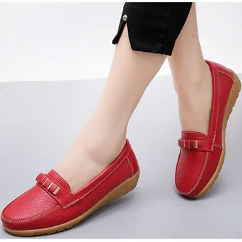 2020 jar nové originálne kožené ženy mokasíny mäkké spodný klin priedušná sklzu na ženské topánky bežné zapatos mujer