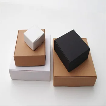 Veľkosť 7*7*2.2 cm čierna biela hnedá lepenka ručne vyrábané mydlo box darčekové krabice narodeninovej party dekorácie deti/boite ronde sk kartóne