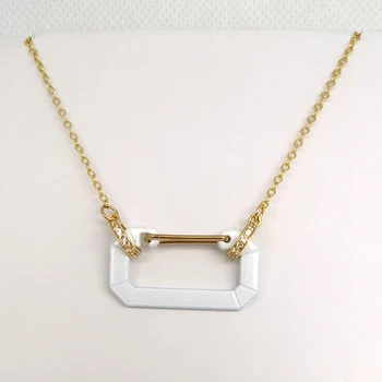 Smalt Geometrické Náhrdelník Ženy Choker Zlato Slim Reťazca Obdĺžnik Neon Style Šperky, Náhrdelníky, Módne 2020 Letná 45+5 cm Svetlé
